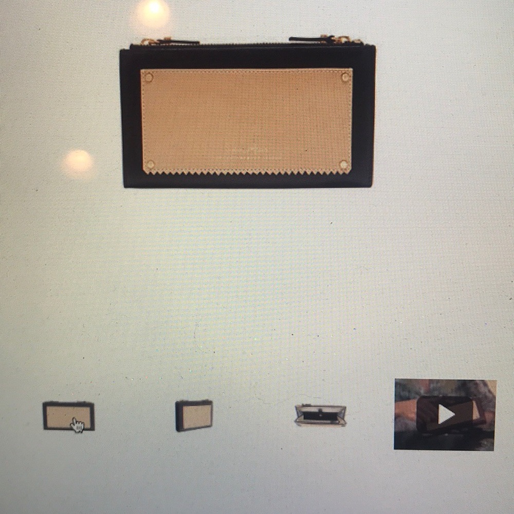 India Hicks wallet (black and tan leather)